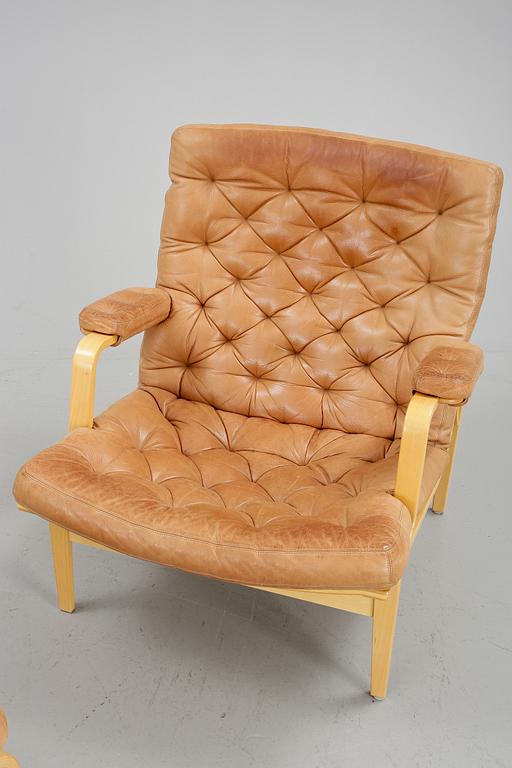 FÅTÖLJ med FOTPALL, "Ingrid", Bruno Mathsson, DUX.