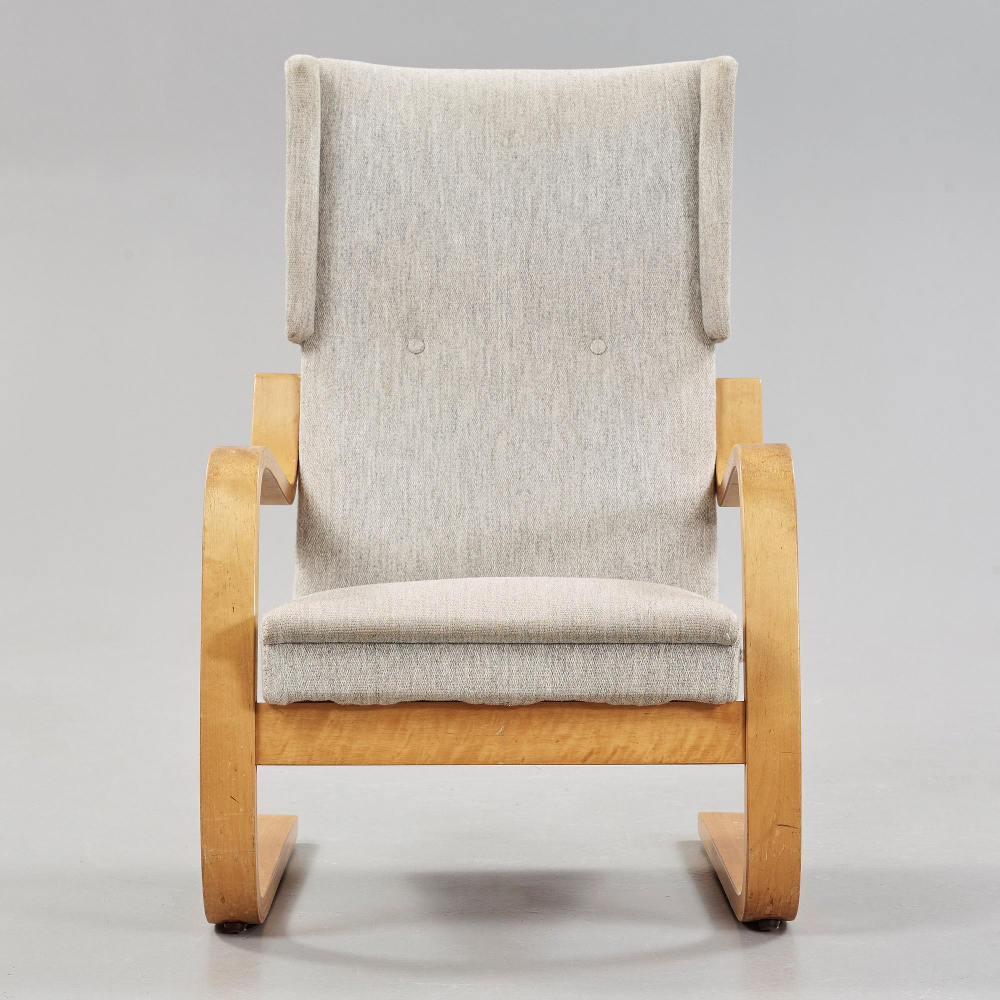 ALVAR AALTO, fåtölj "Nr 401", licenstillverkad av Aalto Design Hedemora för Artek, Sverige 1946-56.