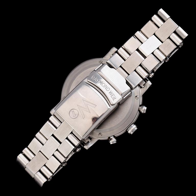 ARMBANDSUR, Raymond Weil, W1, chronograph, stål, 1900-talets senare del.