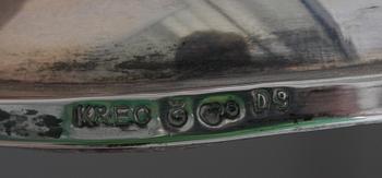 LJUSSTAKAR, ett par, silver, rokokostil. 1954.