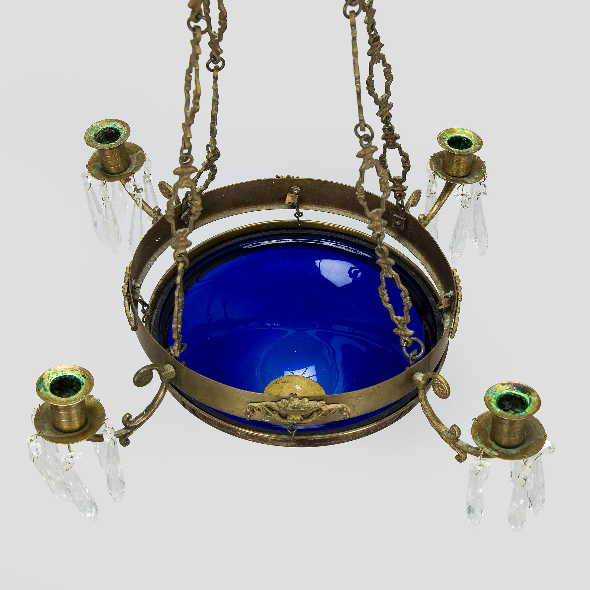 A pendant ceiling lamp, early 20th century.