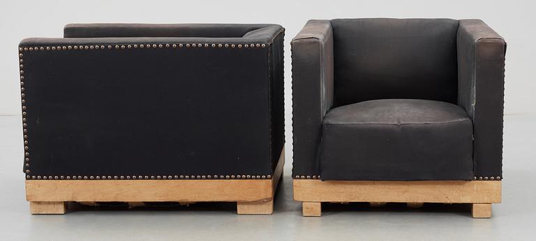 A pair of Björn Trägårdh arm chairs by Svenskt Tenn, 1930's.