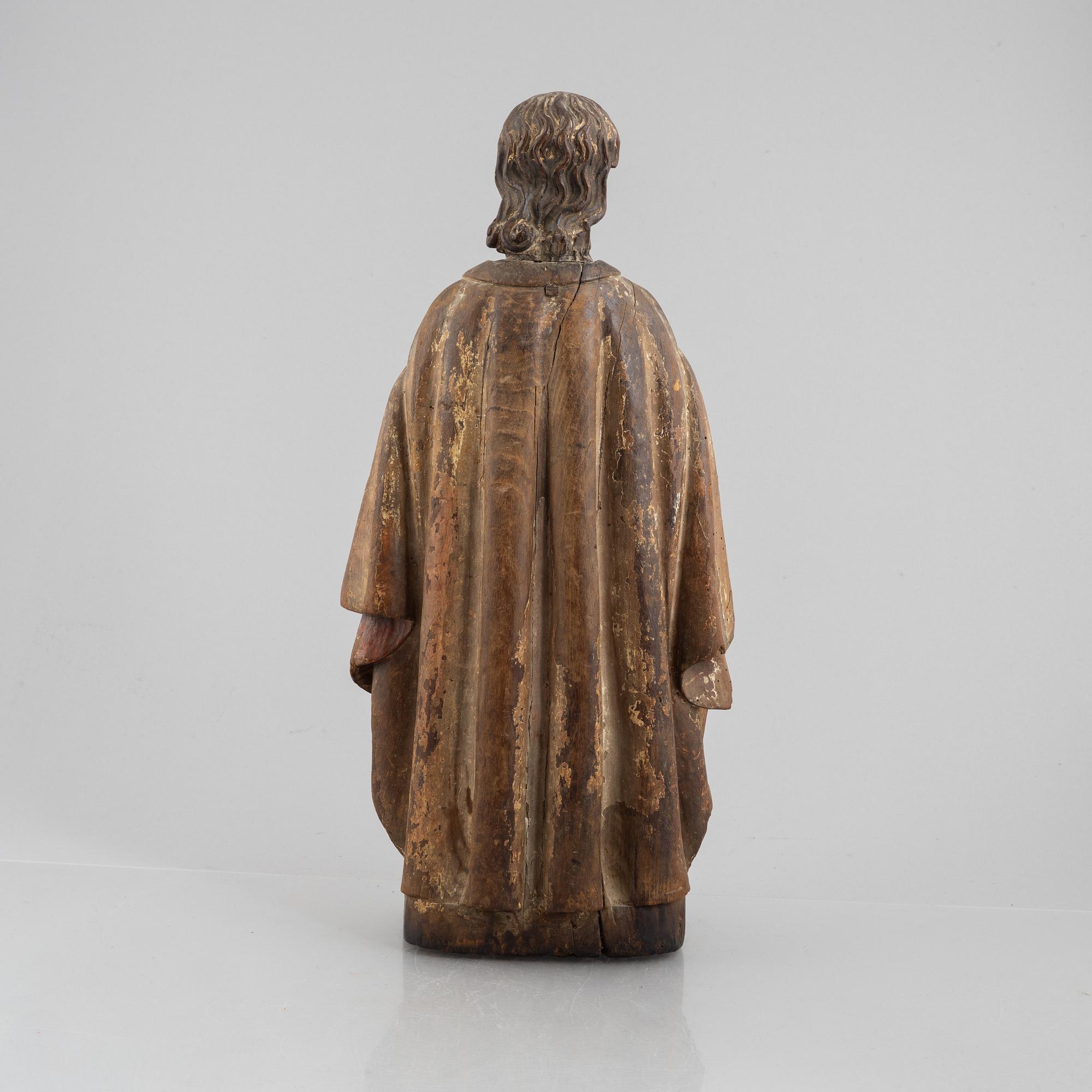 Skulptur, trä, 1700-tal, St Jacob.