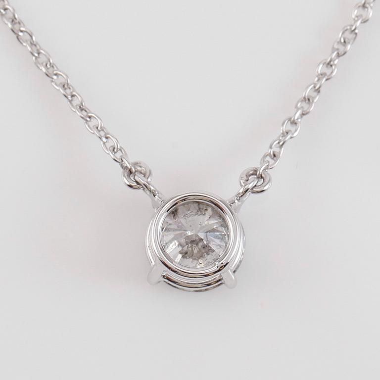 COLLIER, 18K vitguld och diamant ca 0.88 ct.