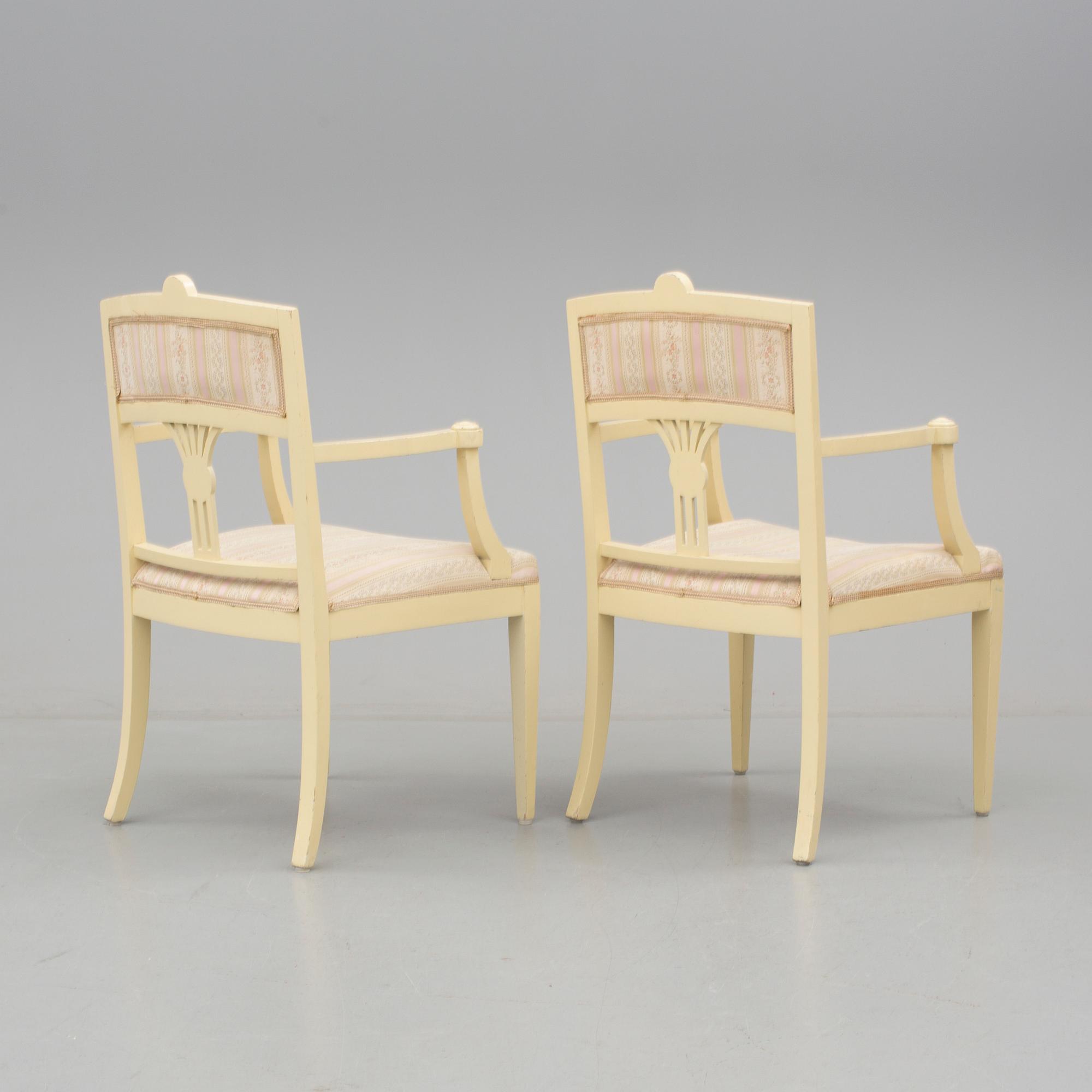 SALONGSGRUPP, 7 delar, gustaviansk stil, sekelskiftet 1800/1900.