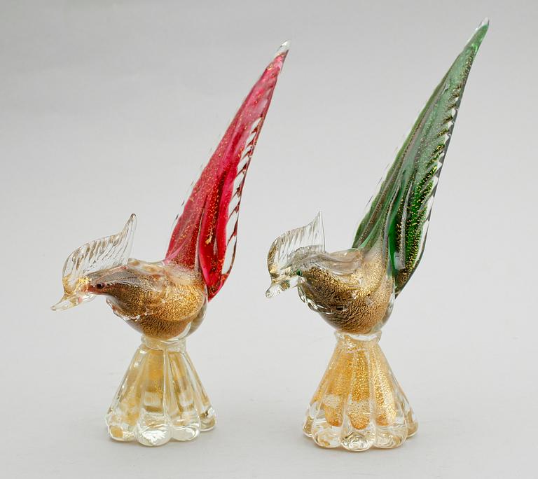 FIGURER, 2 st, glas, Murano, Italien.