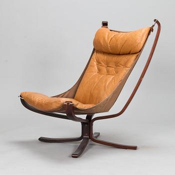 Sigurd Ressel, fåtölj, "Falcon chair", Vatne Möbler Norge 1970-tal.