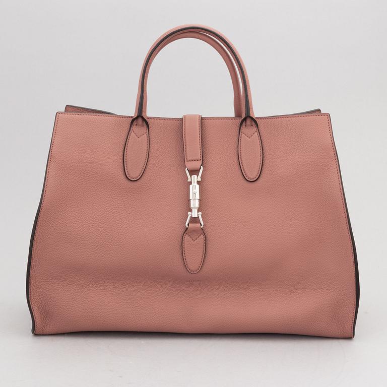 Gucci, a pink leather 'Jackie Sof Tote' bag.