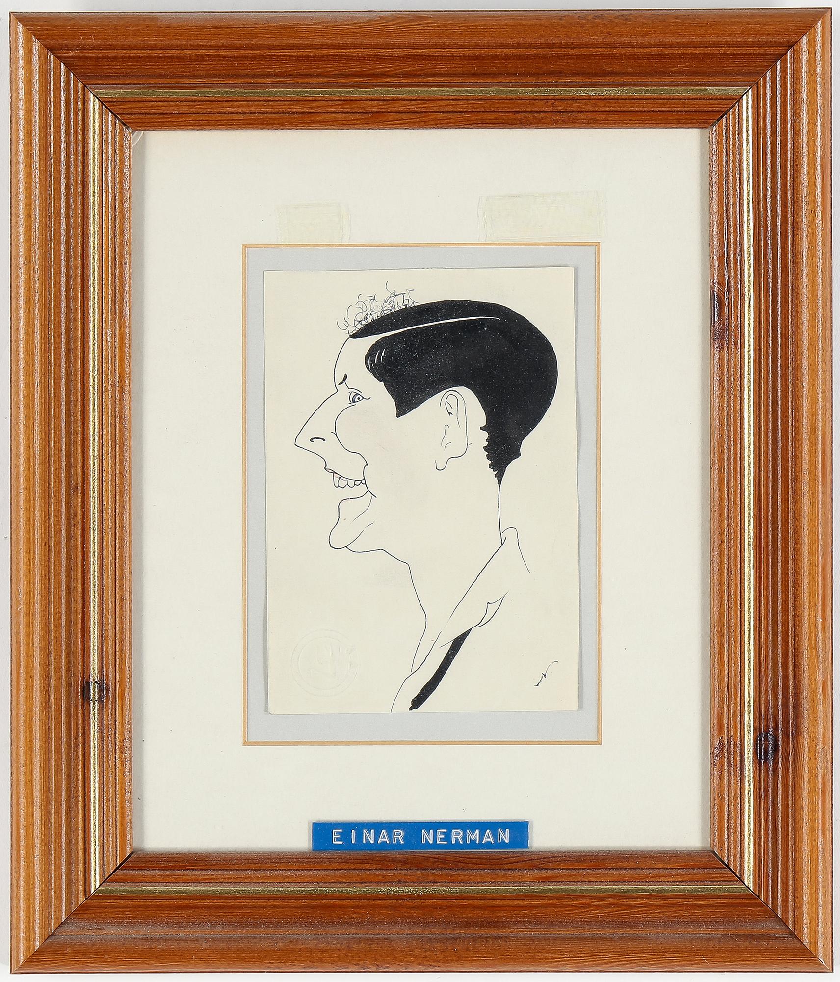 EINAR NERMAN, tusch, signerad N.