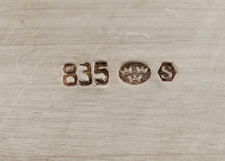 KAFFESERVIS, 3 delar, silver, importstämplar. Total vikt 785 g.