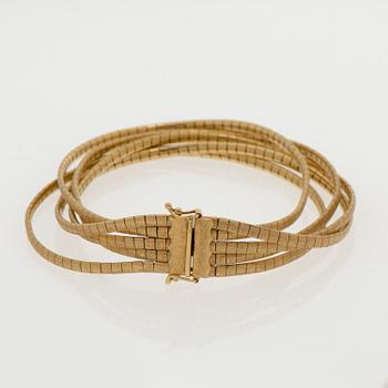 ARMBAND, 18K guld. Italien.