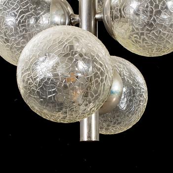 A ceiling lamp for six lights, second half of 20th century.