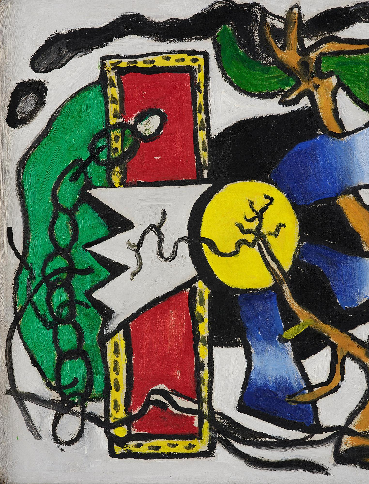 Fernand Léger, "Composition à l'oiseau, esquisse".