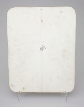 VÄGGPLAKETT, keramik, Dorothy Clough, Upsala-Ekeby, 1900-talets mitt.