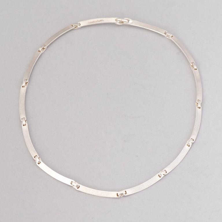 NECKLACES, 4 pcs, silver. Lapponia 1978-91.