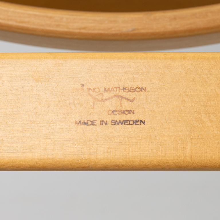 Bruno Mathsson, Armchairs, a pair, "Mina", Mathsson International AB, Värnamo, 1993 & 1996.