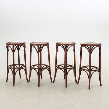 Bar stools, 4 pcs, 20th century.