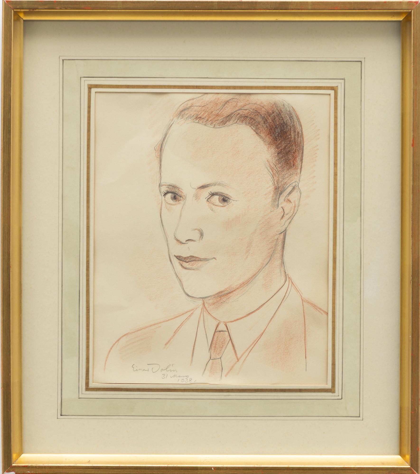 Einar Jolin, Självporträtt.