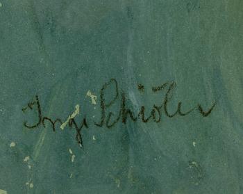 INGE SCHIÖLER, gouache, signerad.