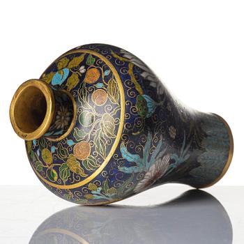 A cloisonne enamel meiping vase, Ming dynasty 1368-1644).