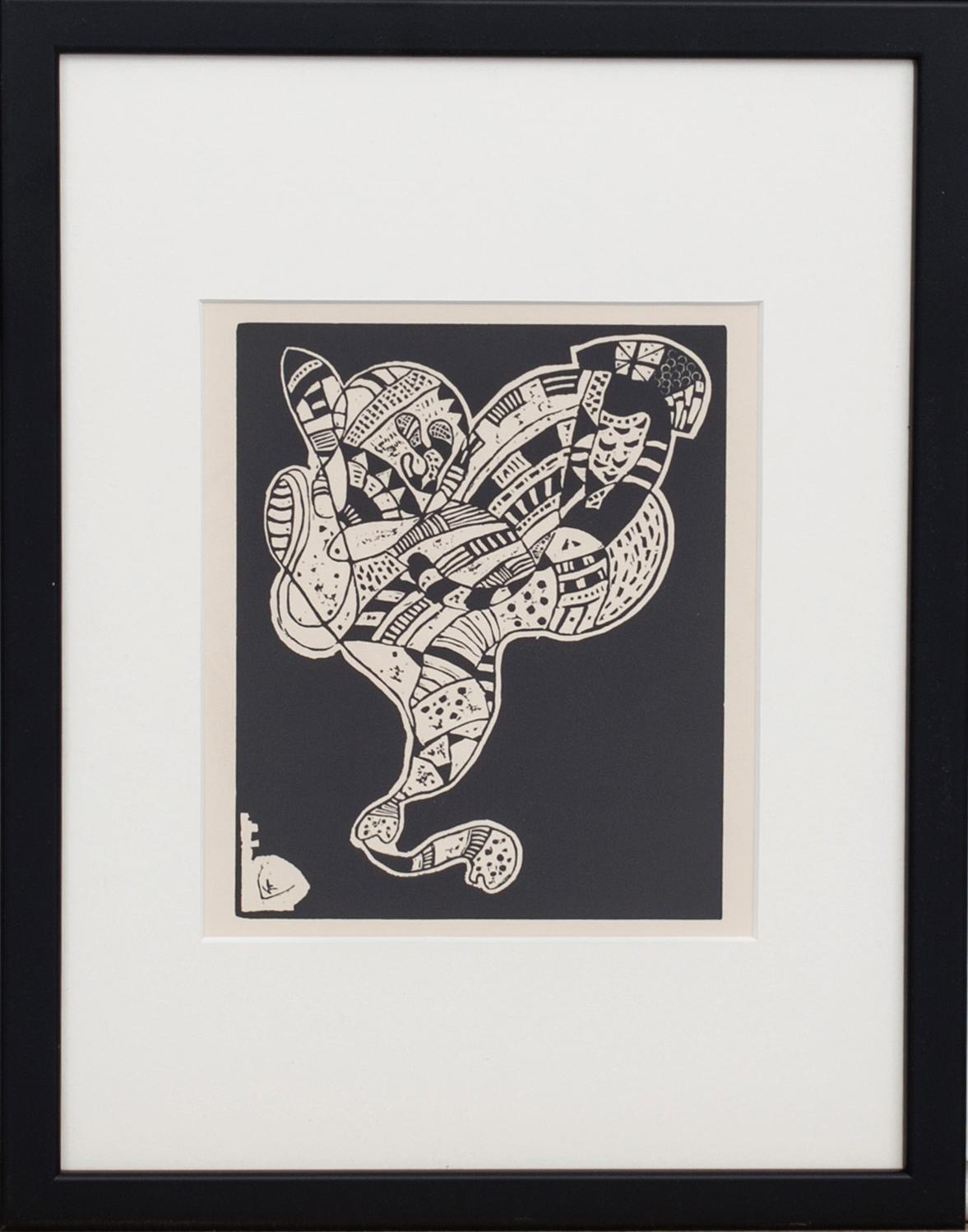 WASSILY KANDINSKY, träsnitt. Signerad i träsnittet.