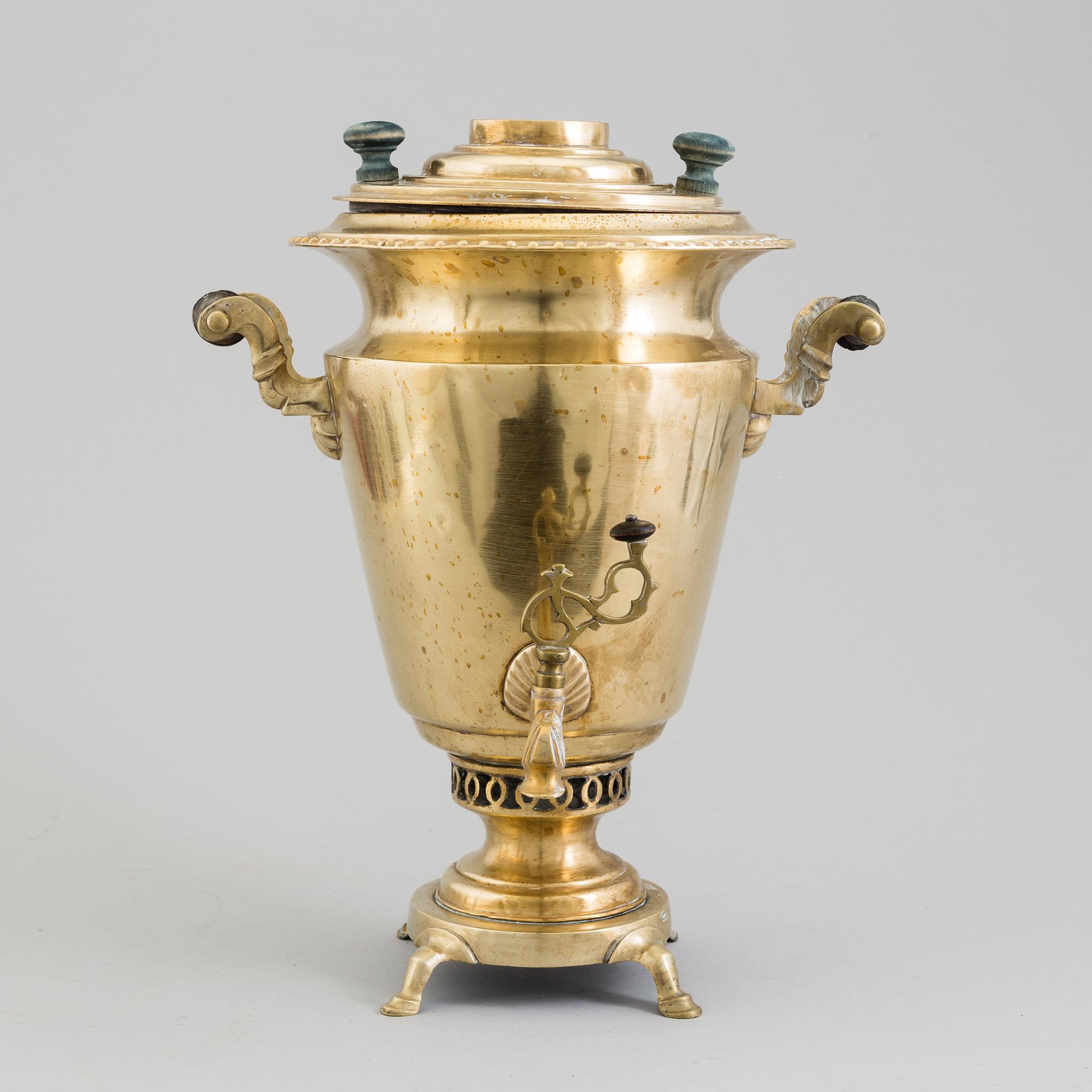 SAMOVAR, mässing, Ryssland, 1800-/1900-tal.