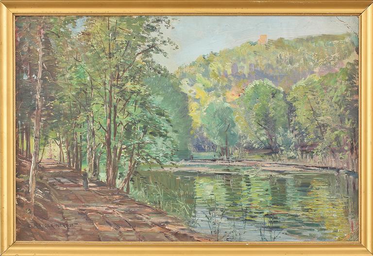 CARL KAISER-HERBST, olja på pannå, signerad och daterad 1914.