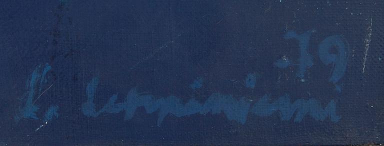 LIISA LEPPINIEMI-MONTONEN, öljy kankaalle, signeerattu ja päivätty -79.