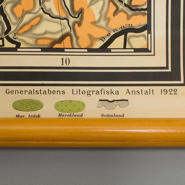 SKOLKARTA, "Brittiska öarna", Norstedts & söner, 1922.