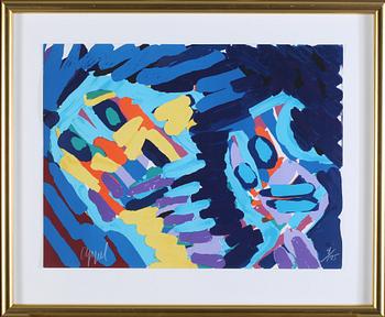 Karel Appel · KAREL APPEL , färglitografi, signerad och numrerad 4/175.
