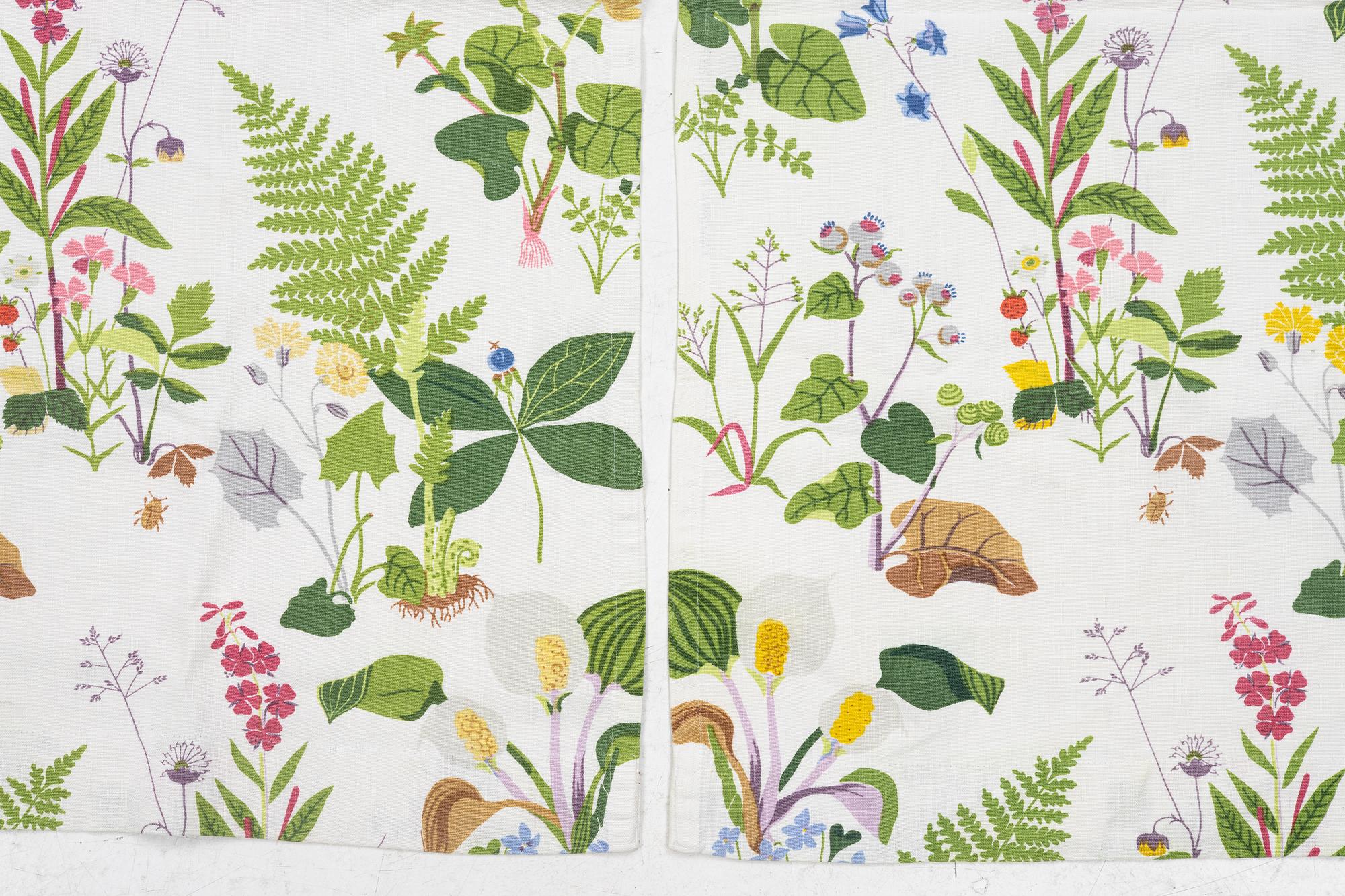 Gocken Jobs, three pairs of curtains, 'Trollslända', Nordiska Kompaniets textilkammare.