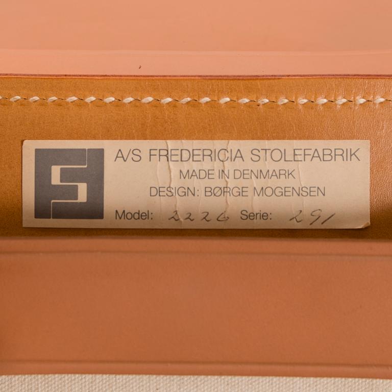 BØRGE MOGENSEN, A PAIR OF CHAIRS. Spanish Chair.  Label marked Fredericia Stolefabrik, Denmark.