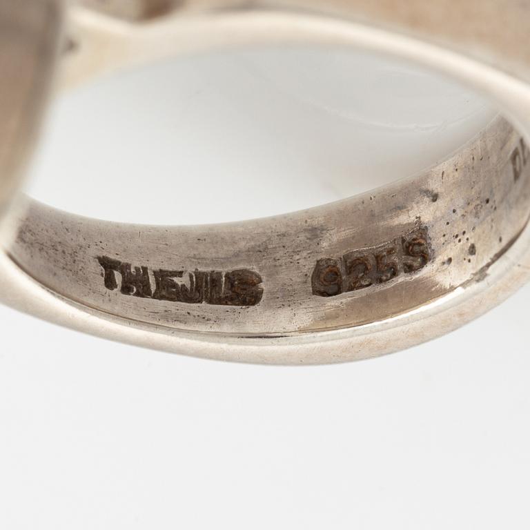 Jens christian thejls  silver, kinetic ying yang. Denmark 1960's.