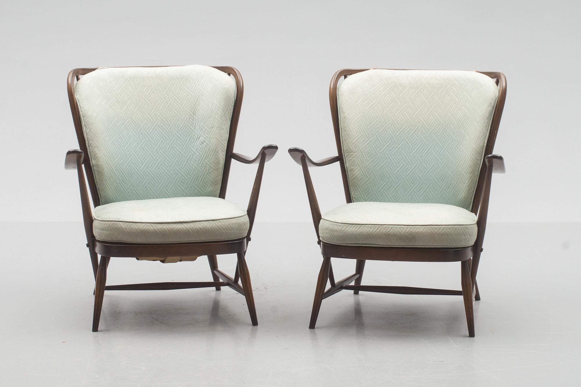 KARMSTOLAR, ett par, Lucian Ercolani, Ercol, 1900-talets andra hälft.