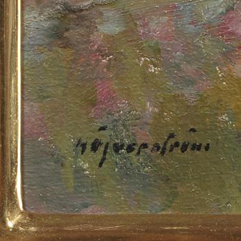 HUGO ÖFVERSTRÖM, olja på pannå, signerad.