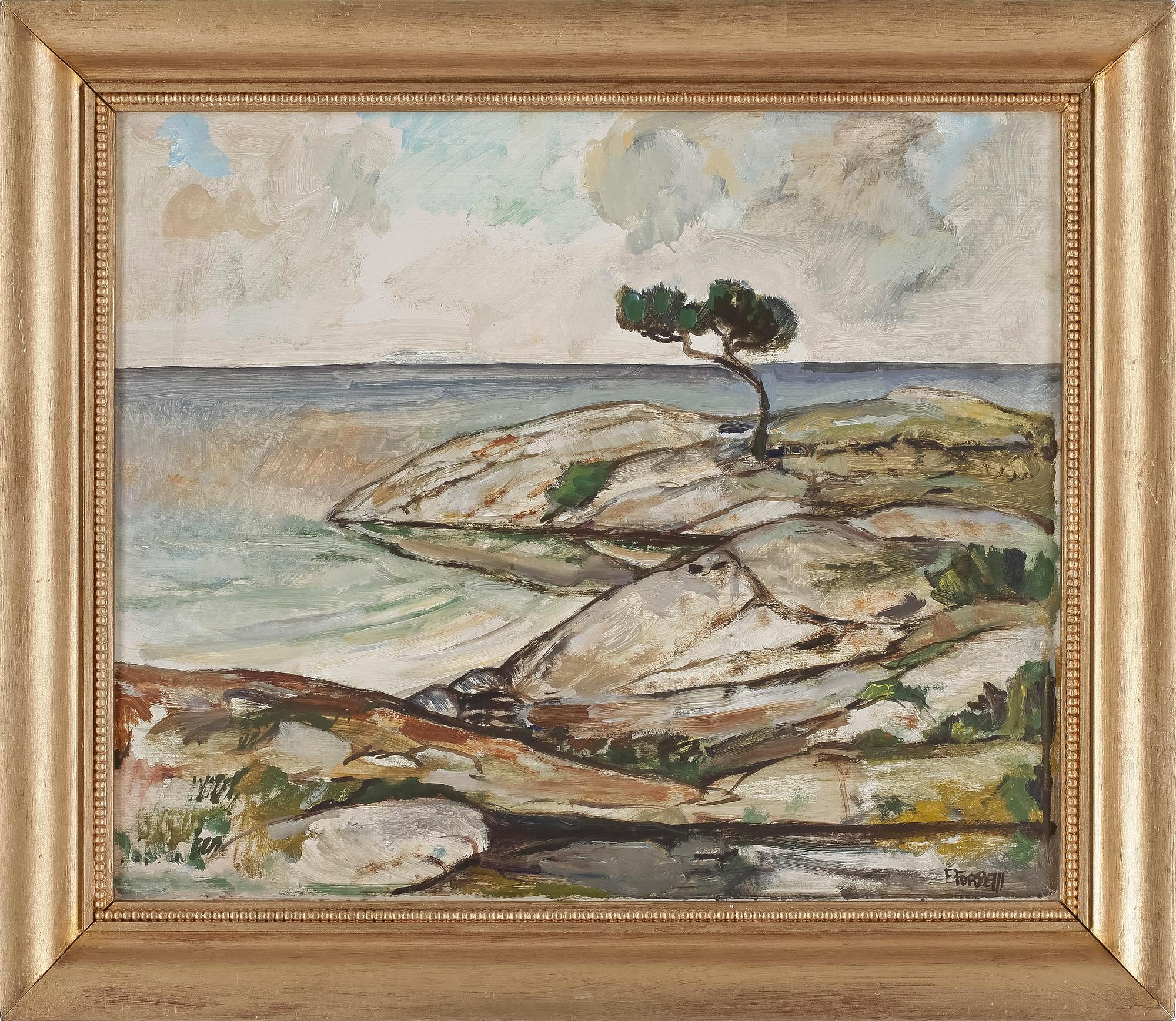 EINAR FORSETH, olja på pannå, signerad.