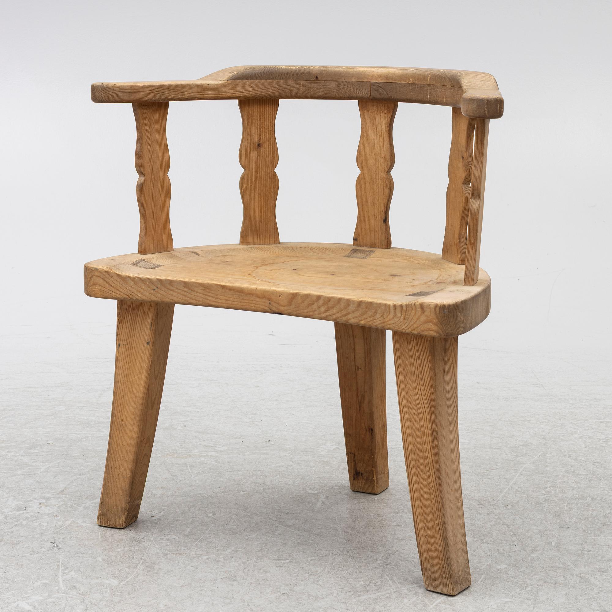 A folk art chair, circa 1900.