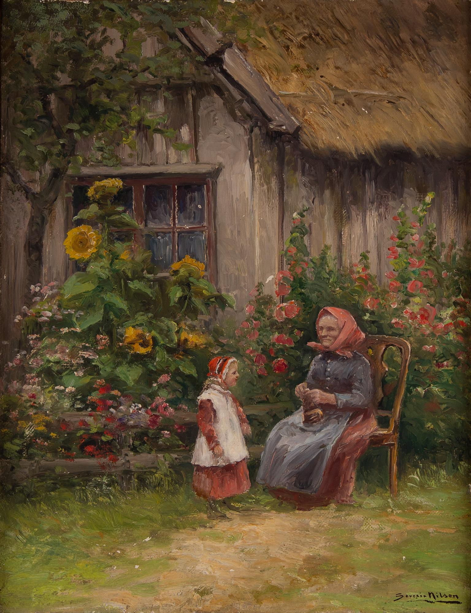 Severin Nilson, oil on canvas, signed.