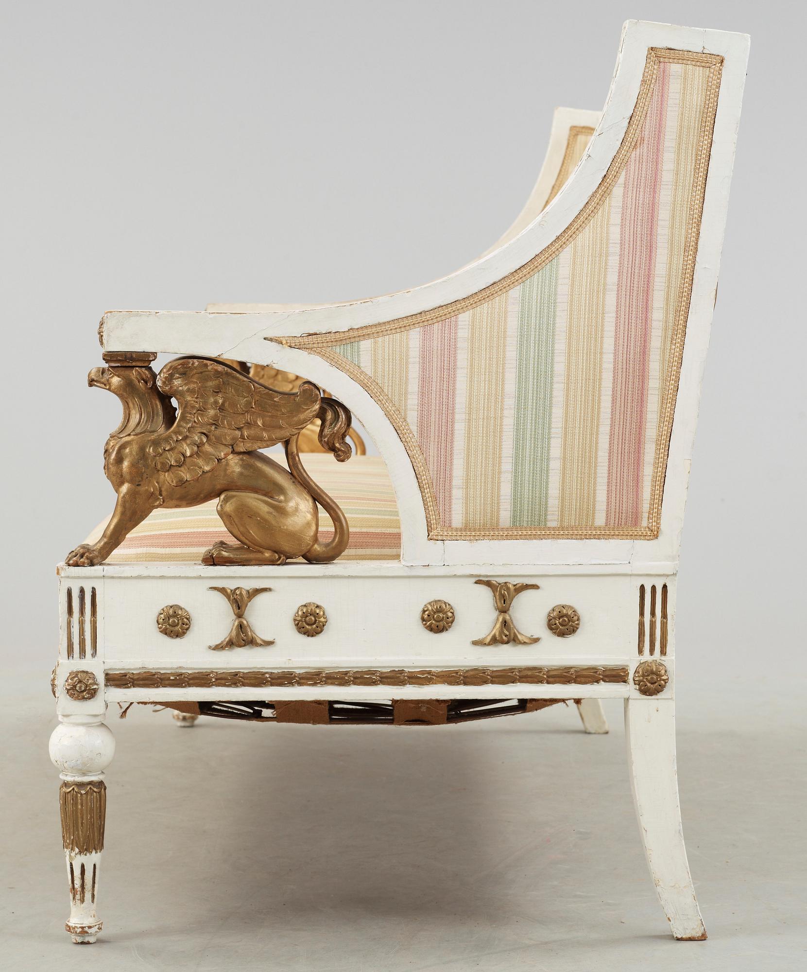 SOFFA, sengustaviansk, omkring 1800.