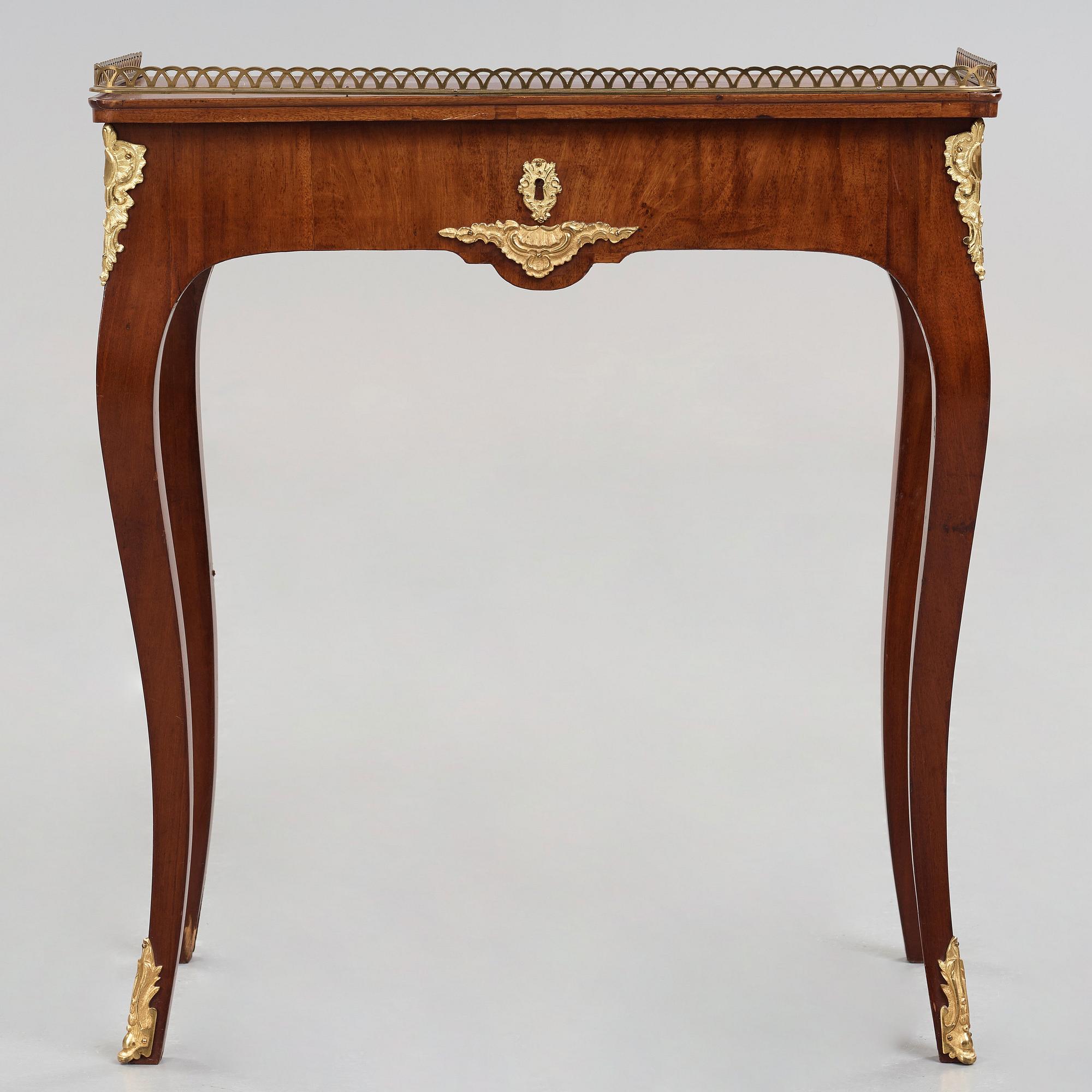 A Swedish Rococo 18th century table in the manner of Lars Nordin (master in Stockholm 1743-1773).