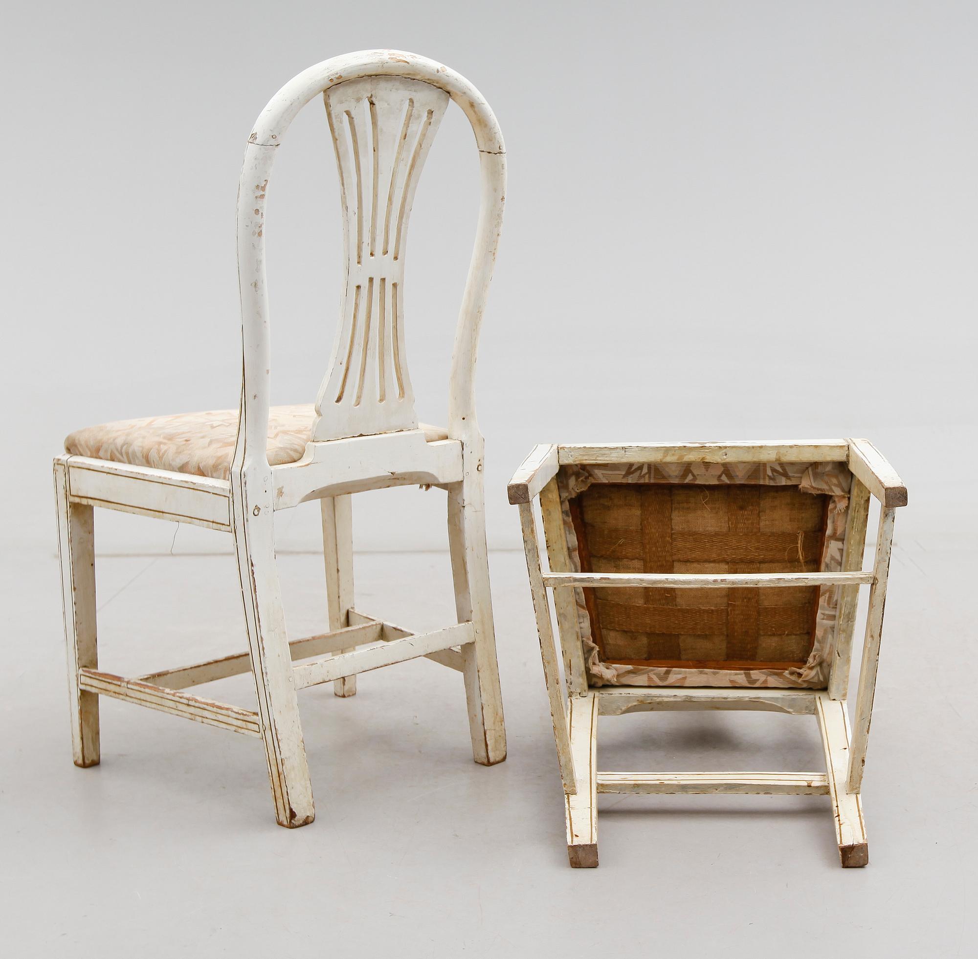 STOLAR, 1 par, sengustavianska, omkring år 1800.