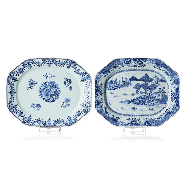 A set of two chargers, Qianlong 1736-95.