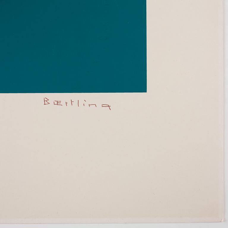 Olle Bærtling, färgserigrafi på kartong. Signerad och numrerad 86/110.