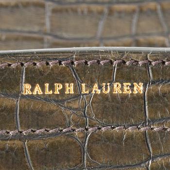 RALPH LAUREN, a green crocodile handbag, "Ricky bag".