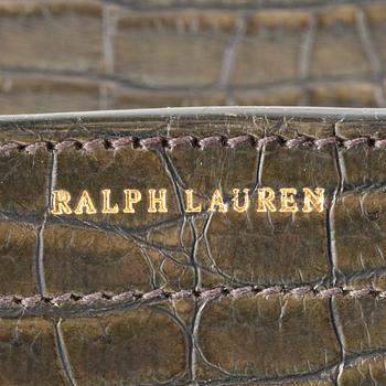 RALPH LAUREN a green crocodile handbag