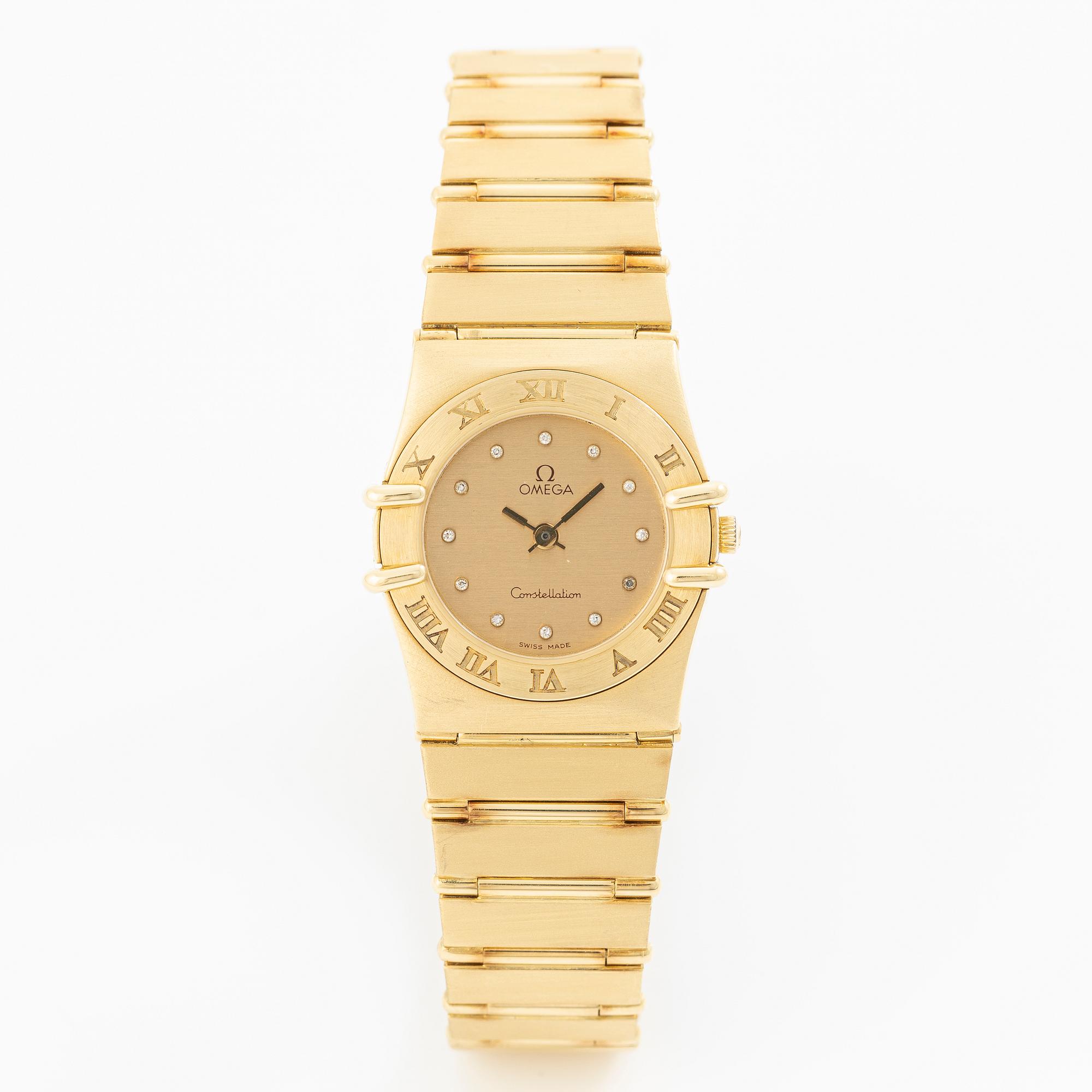 Omega, Constellation, “Diamond Dial”, wristwatch, 22.5 mm.