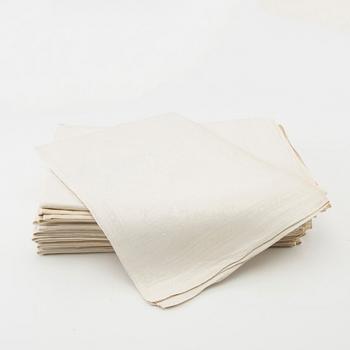 Napkins, 15 pcs, first half of the 20th century, damask, approx. 110x80 cm.