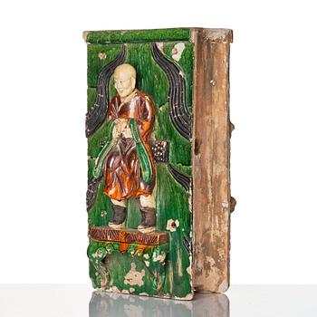 Dekorelement, keramik. Mingdynastin (1368-1644), daterad 1536.