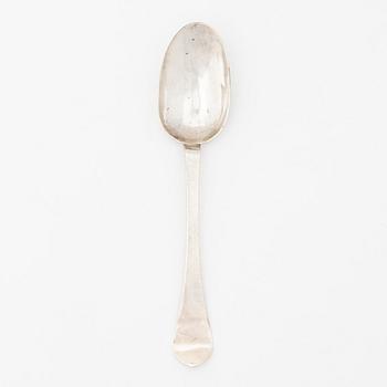 Ferdinand Sehl d ä, råttsvanssked, silver, Stockholm 1727.