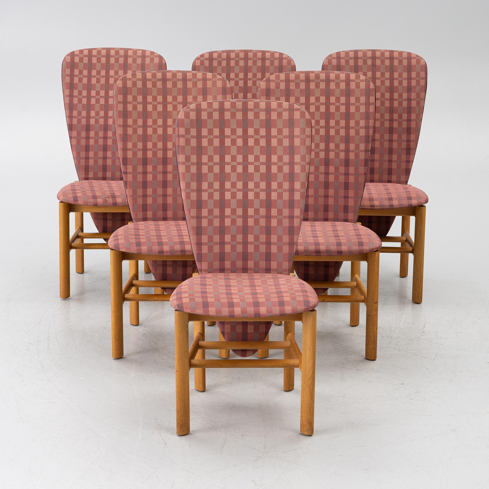 Six chairs, Skovby Møbelfabrik, second half of the 20th century.